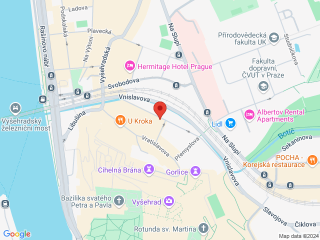 Google map: Neklanova 18, Praha 2